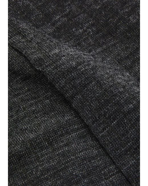 Maison Margiela Black Ribbed-Knit Wool-Blend Socks