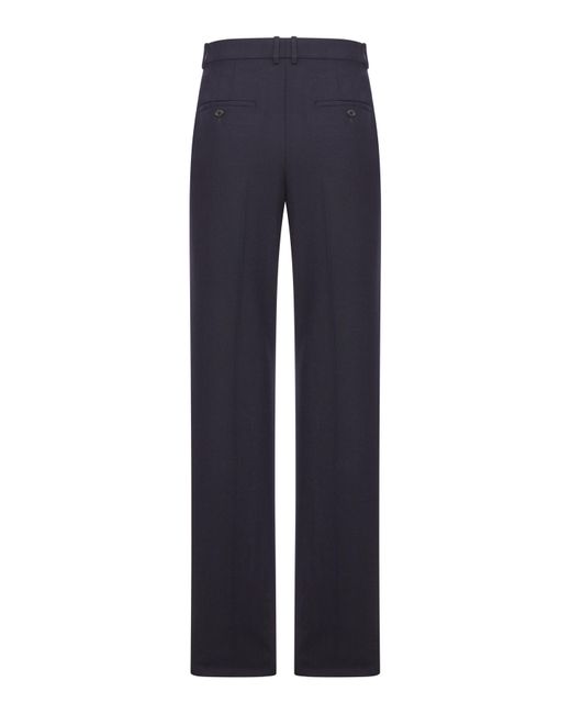 Saint Laurent Blue Wool Tailored Trousers for men