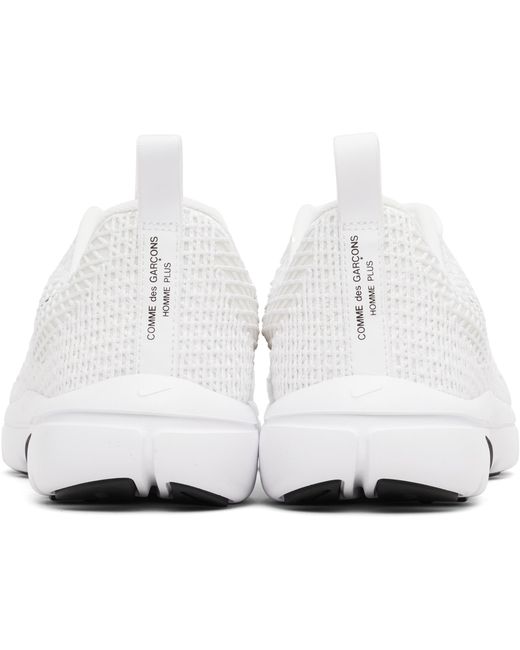 Comme des Garçons White X Nike Air Logo-Detail Sneakers for men