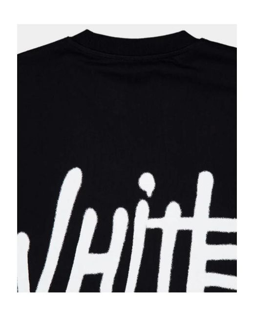 Off-White c/o Virgil Abloh Black Spray Logo Skate T-Shirt for men