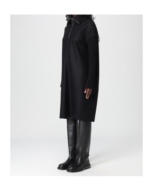 Jil Sander Black Long-Sleeved Dress