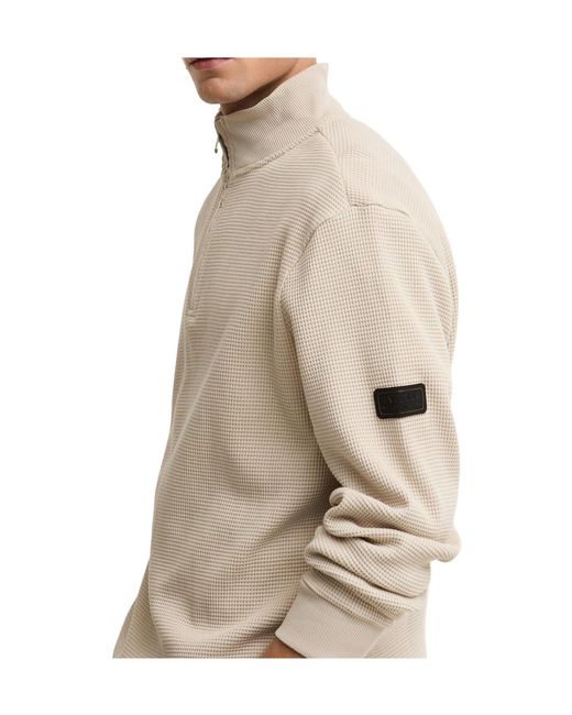 Barbour Natural Quarter Zip Fleece for men