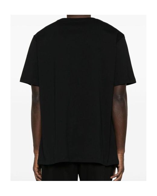 Balmain Black Big Couture Label Flock T-Shirt, Regular Fit for men