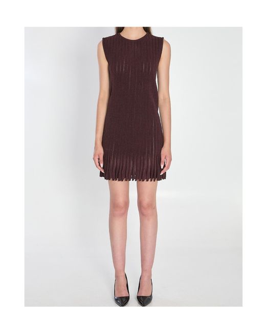Alaïa Purple Terry Stripe Mini Dress