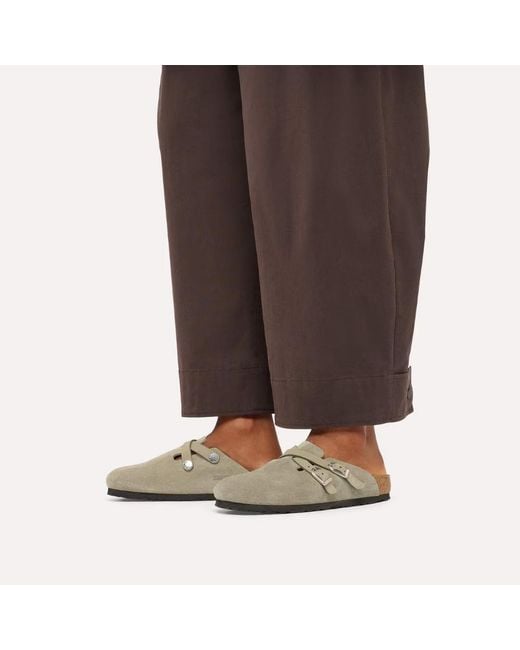 Birkenstock Brown Buckle-Fastening Crossover-Strap Sandals