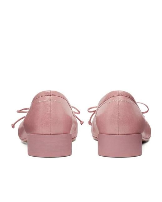 MM6 by Maison Margiela Pink Anatomic Numeric Ballerinas