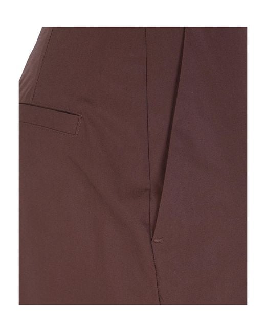 Twinset Purple High-Waist Wide-Leg Pants