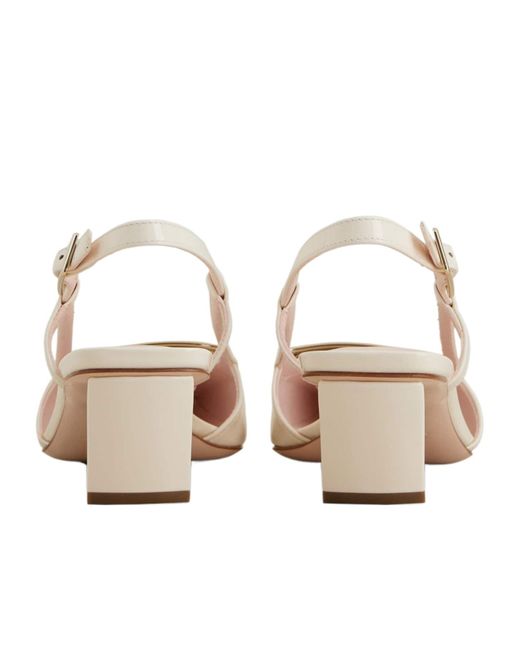 Roger Vivier Natural Belle Vivier Buckle Slingback Pumps