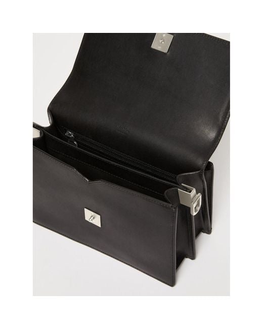 Max Mara Black Biancaroughs Foldover Top Shoulder Bag