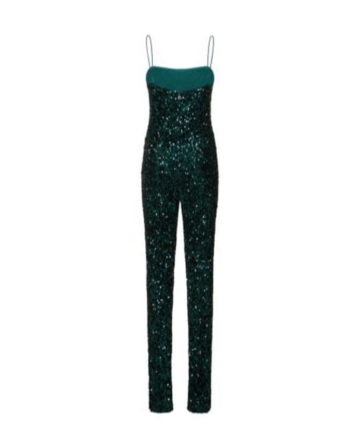 ROTATE BIRGER CHRISTENSEN Green Sequined Jumpsuit