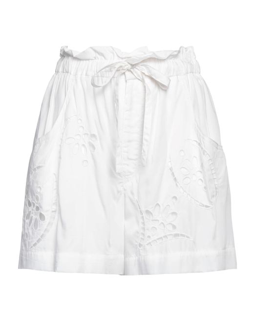 Isabel Marant White Drawstring Belt Shorts
