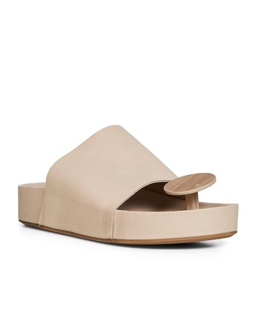 Uma Wang White Toe Round Head Slippers