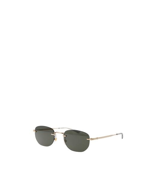 Montblanc Green Eyewear Oval Frame Sunglasses for men