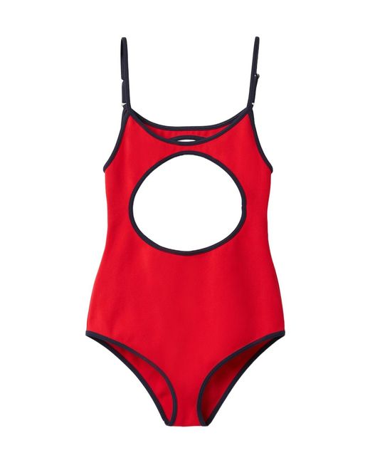 Miu Miu Red Technical Knit Swimsuit