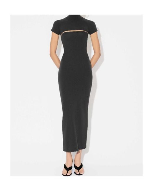 Alaïa Black Alaïa Second-Skin Knit Cut-Out Dress