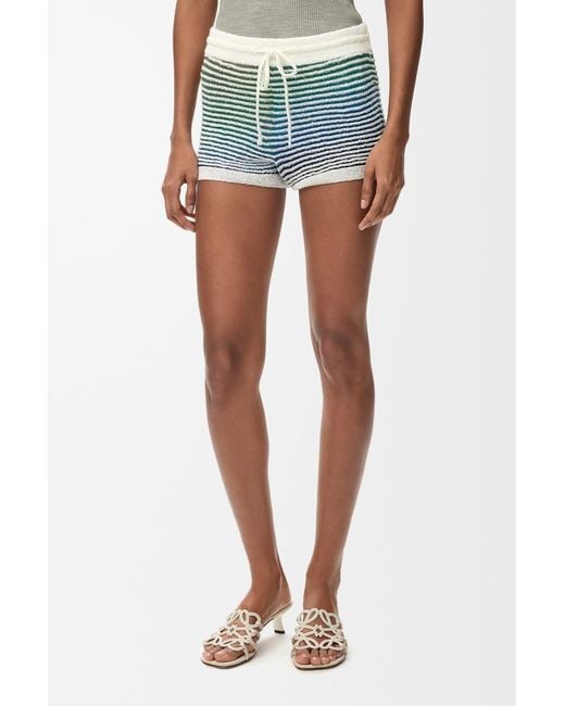 Loewe Blue Striped Shorts