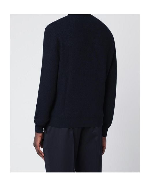 Tagliatore Blue Long-Sleeved Turtleneck Jumper for men