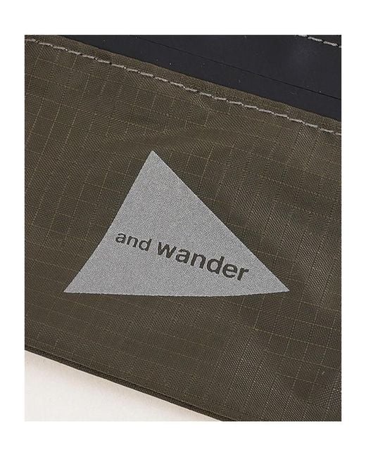 And Wander Black Mini Wallet for men