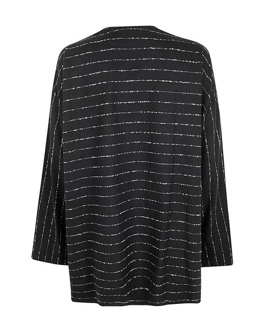 Maria Calderara Black Striped Pocket Jacket