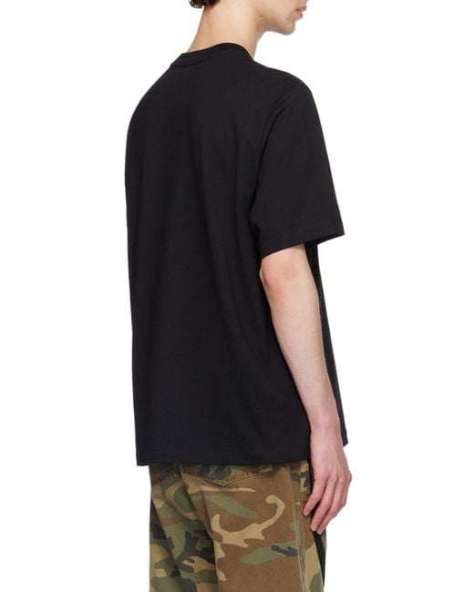 Amiri Black Logo Printed Crewneck T-Shirt for men