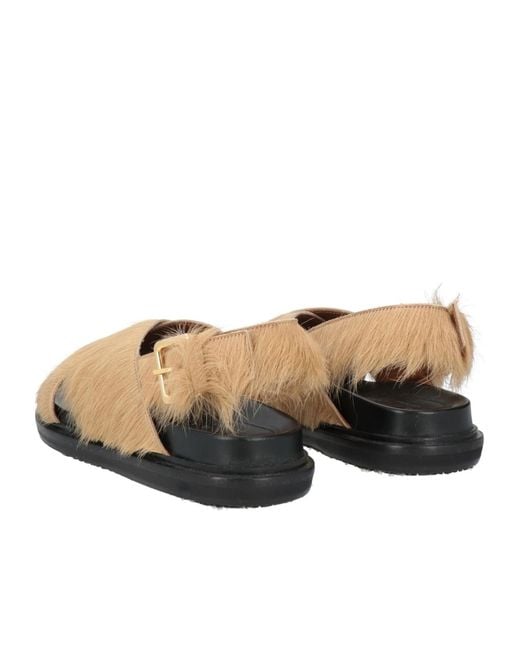 Marni Natural Solid Color Sandals