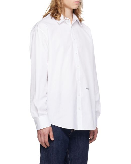 DSquared² White Buttoned Long-Sleeved Shirt for men