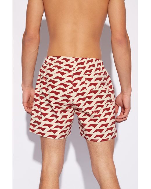 Rhude Red Dolce Vita Swim Shorts for men