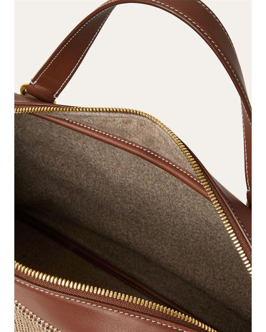 Loro Piana Brown Needle Medium Handbag