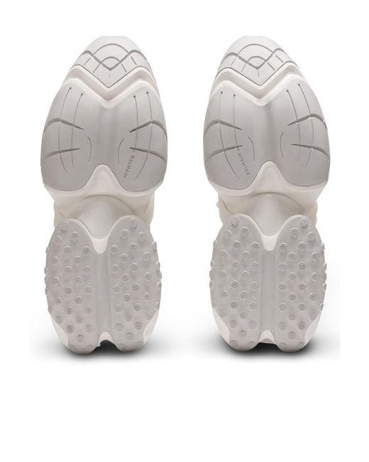 Balmain Gray Unicorn Lace-Up Sneakers for men