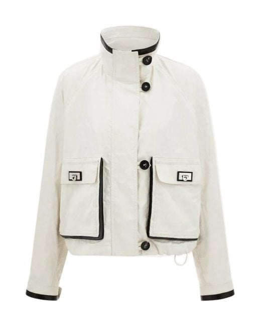 Ferragamo White Button-Fastening Jacket
