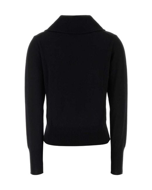 Vivienne Westwood Black Tie Bea Polo Sweater