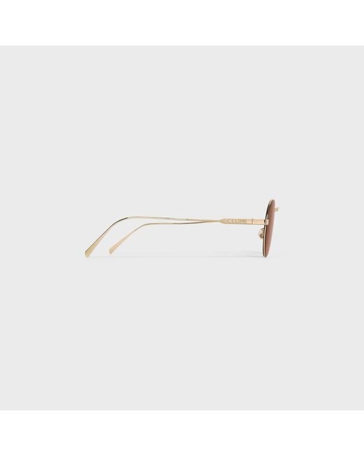 Céline Brown Metal Frame 28 Sunglasses