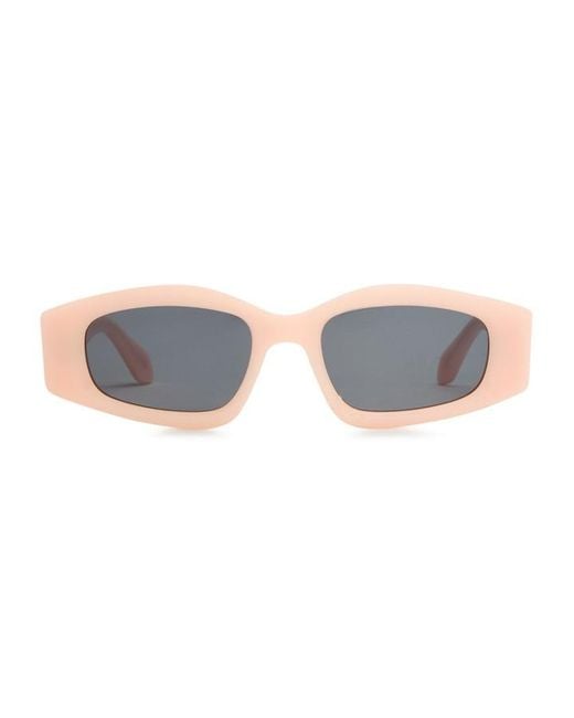 Alaïa Pink Square-Frame Sunglasses