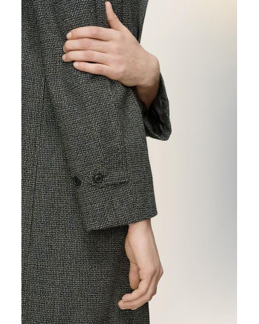 Maison Margiela Gray Long Sleeved Single-Breasted Coat for men