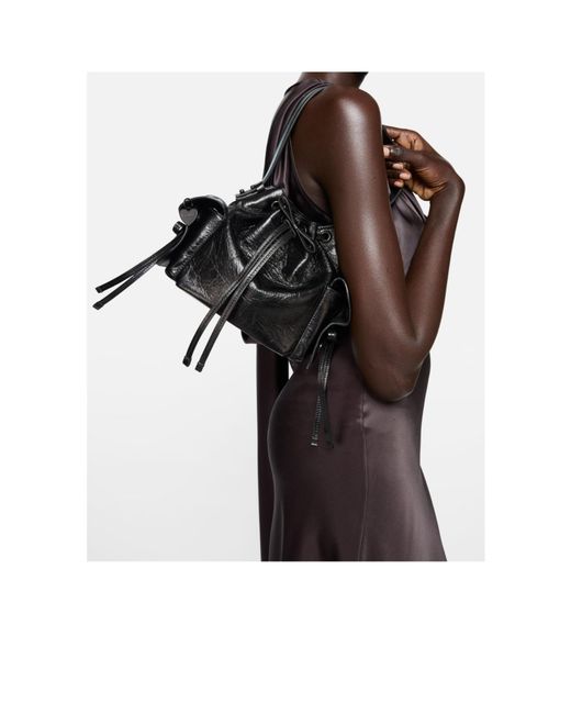 Acne Black Multipocket Mini Bucket Bag