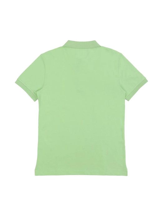 Armani Collezioni Green Logo Embroidered Polo Shirt for men