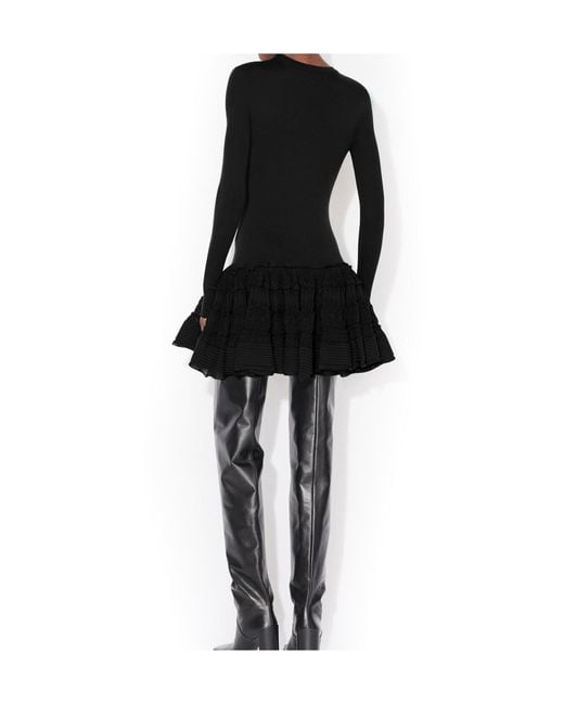 Alaïa Black Alaïa Crinoline Knit Mini Dress
