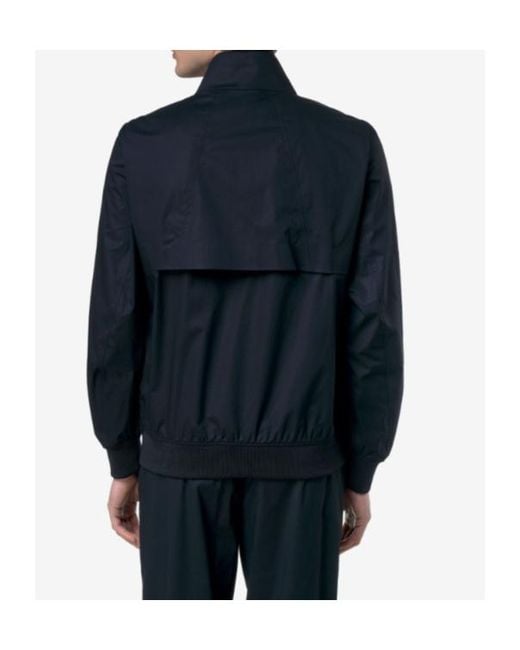 K-Way Blue Stand-Collar Zip Jacket for men