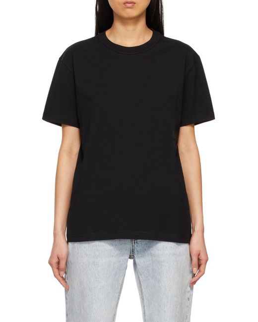 Alexander Wang Black Logo-Print Short-Sleeved T-Shirt