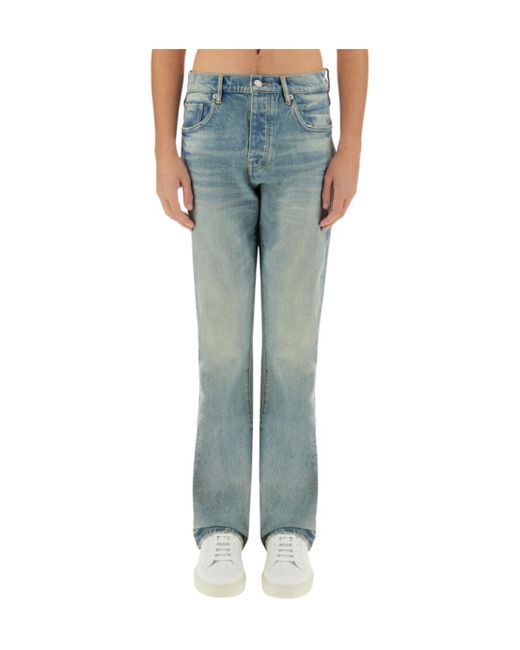 Purple Brand Blue Pinner Coated Vintage Denim Jeans for men