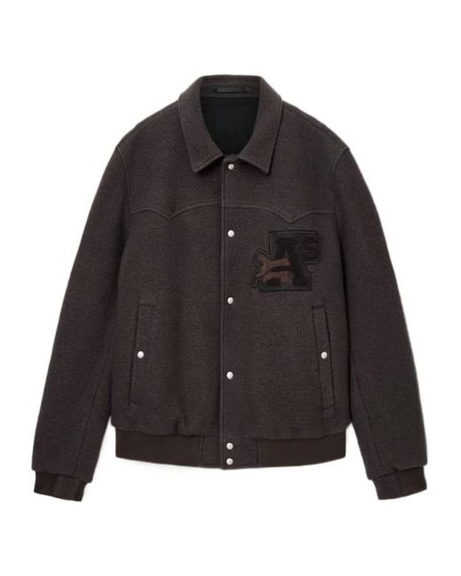 AllSaints Black Royce Wadded Patch Jacket for men