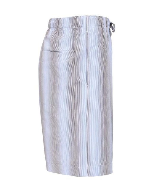 Dries Van Noten Blue Piperi Striped Drawstring Shorts for men