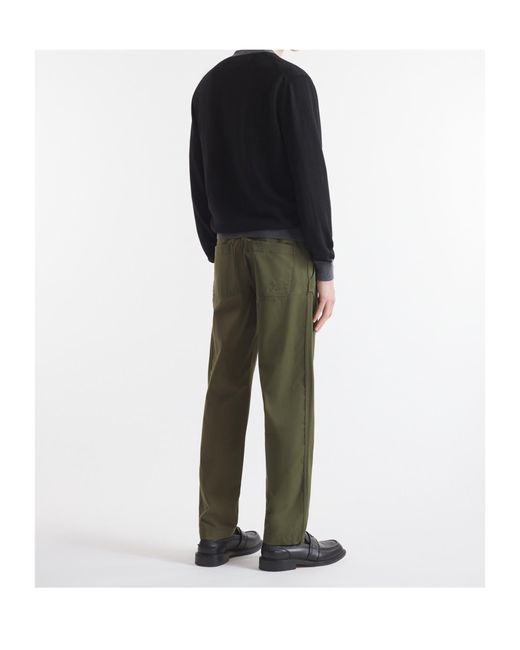 Maison Kitsuné Green Maison Kitsuné Straight-Leg Casual Trousers for men