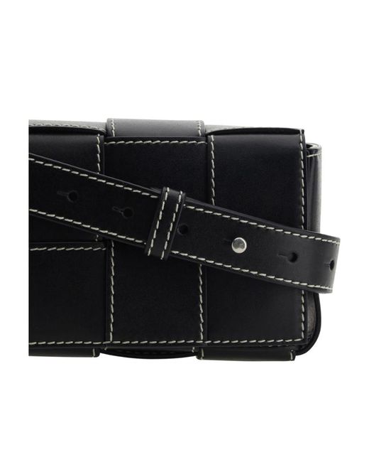 Bottega Veneta Black Mini Cassette Flip Waist Pack for men