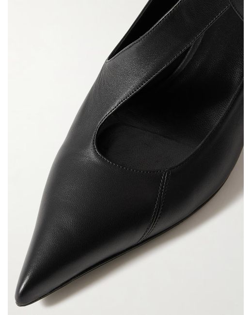 Khaite Black 45Mm Sloan Buckle-Strap Pumps