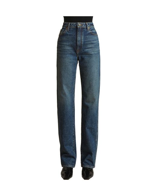 Khaite Blue High-Waist Jeans