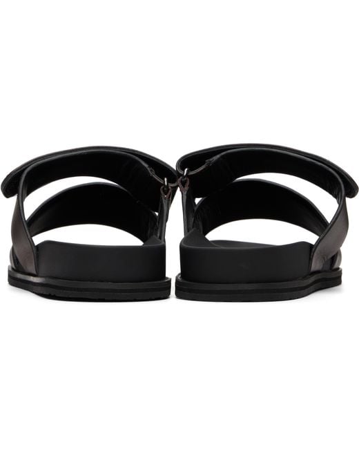 Boss Black Round-Toe Sandals for men