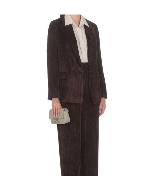 Peserico Black Corduroy Blazer