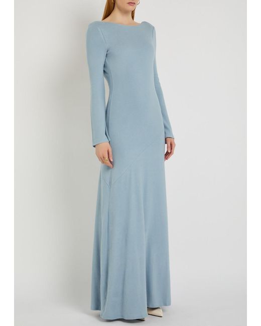 Reformation Blue Florence Knit Maxi Dress