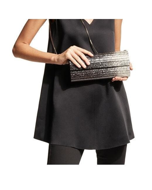 Jimmy Choo Gray Sweetie Embellished Clutch Bag